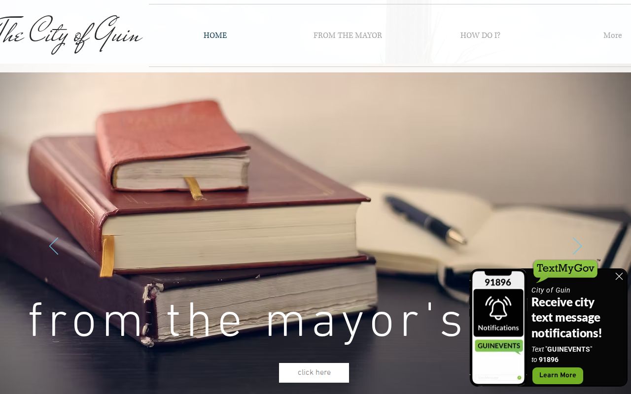 Guin city website for Guin criminal history and municipal records