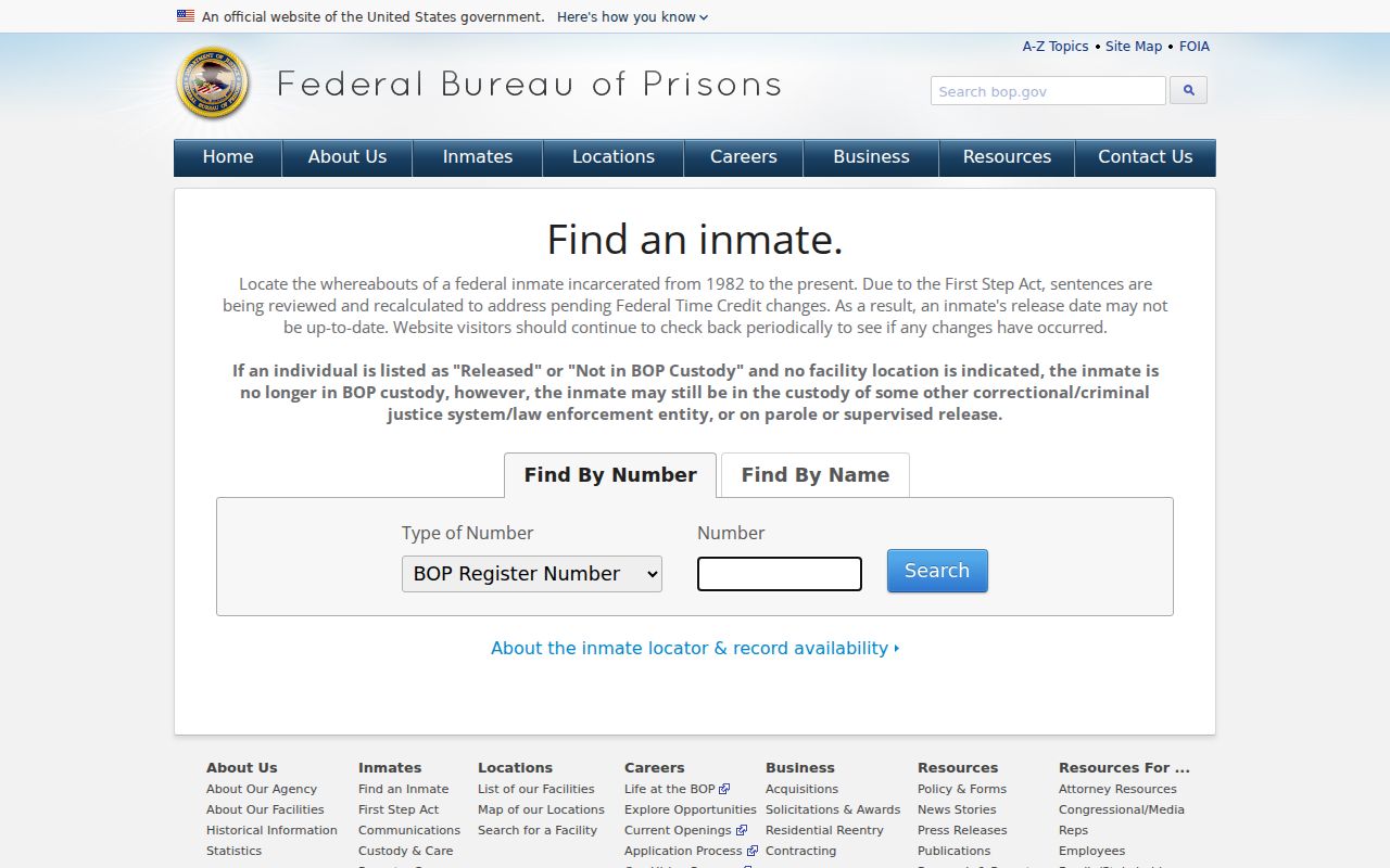 Marion County criminal history federal inmate locator